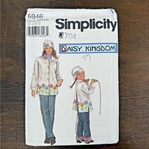 Simplicity 5946 Size A 3-8/XS-XL Daisy Kingdom Factory Folded Sewing Pattern